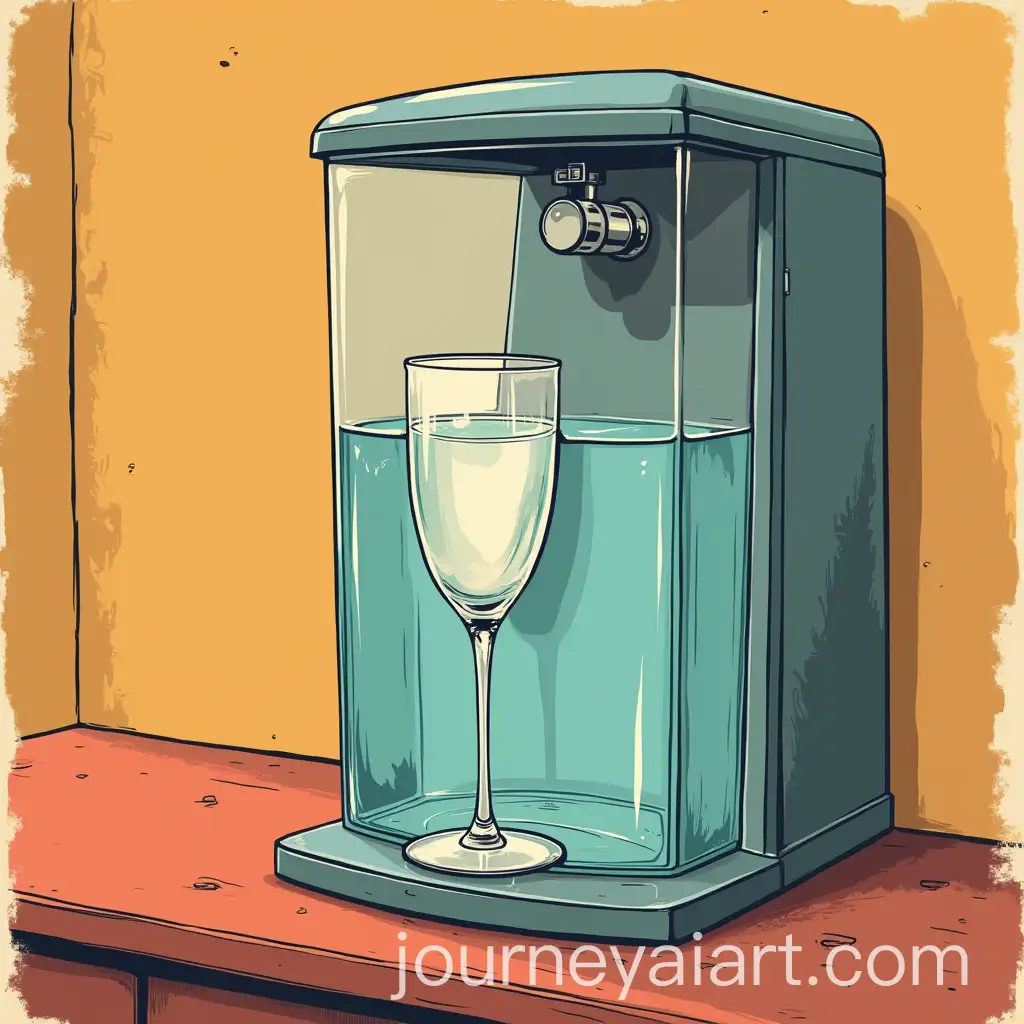 Water-Dispenser-with-Glass-in-Wong-KarWai-Inspired-Style
