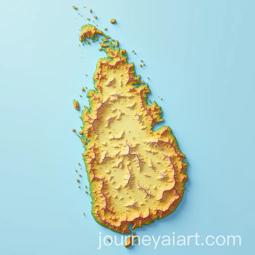 Geographical-Shape-of-Sri-Lanka-in-Detailed-Map-Style