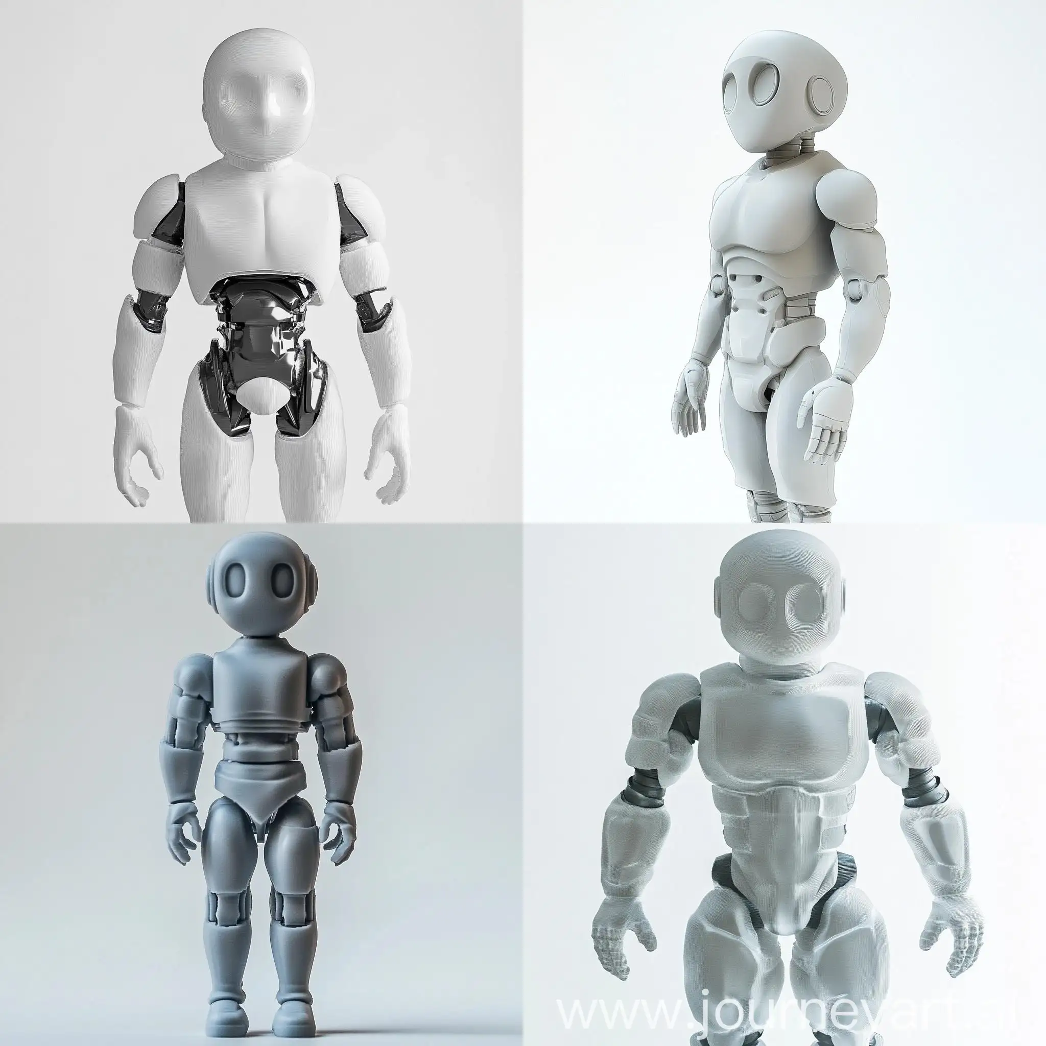 Detailed-Robot-Figurine-Standing-with-Human-Face-Design-on-White-Background