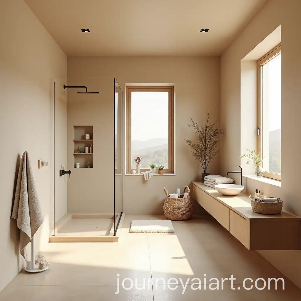 Serene-MediterraneanInspired-Bathroom-with-Natural-Elements