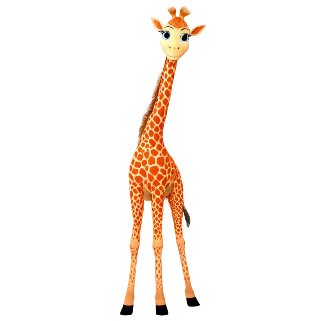 Beethoven-The-Orange-Giraffe-PNG-Unique-Giraffa-Camelopardalis-Image-in-HighQuality-Format