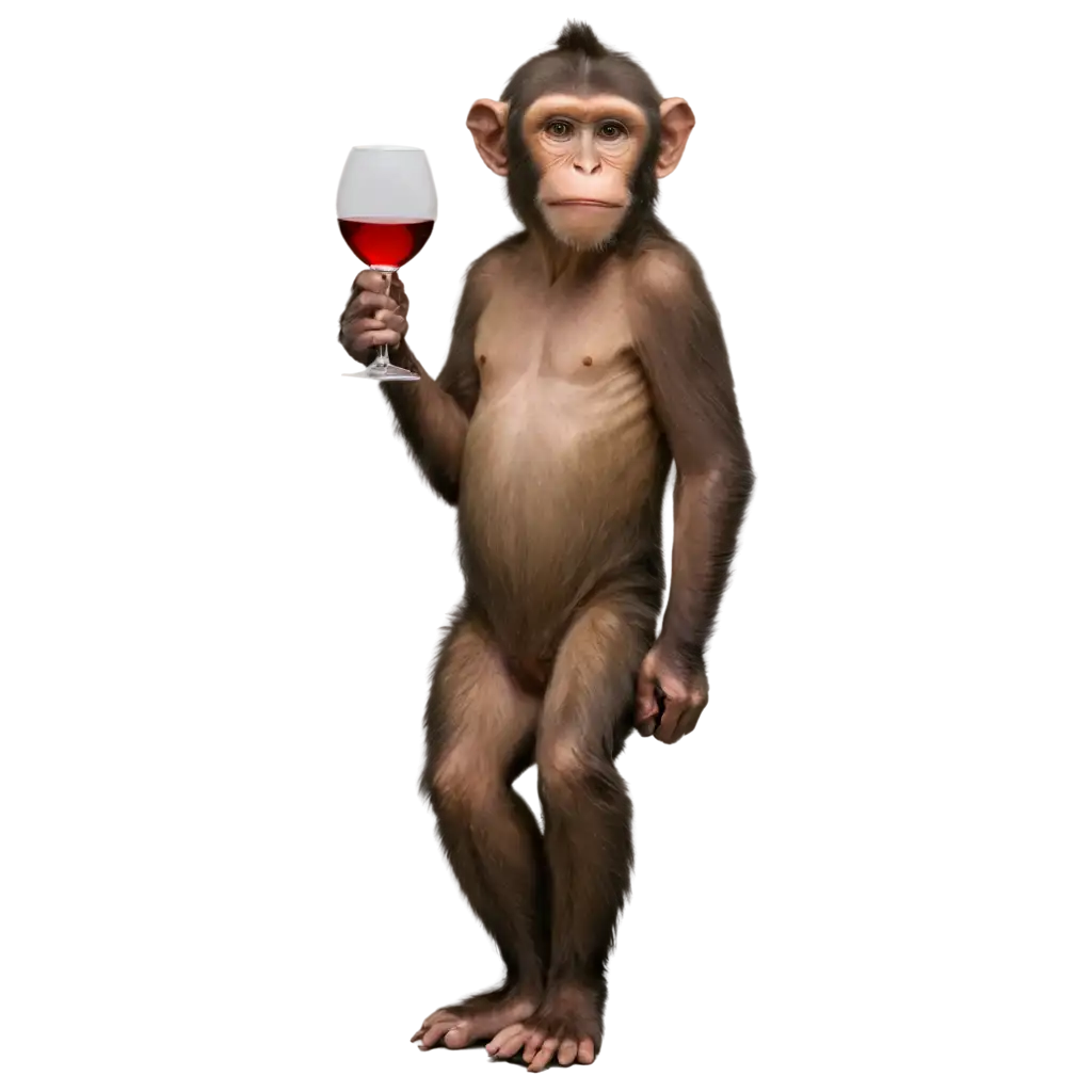 Monkey-Holding-Wine-Glass-PNG-Image-for-Unique-Design-and-Digital-Art