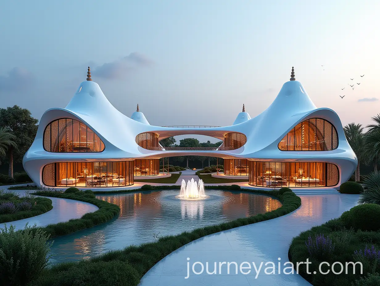 Futuristic-Restaurant-Design-with-Turkmen-Yurt-Inspiration-and-Parametric-Architecture