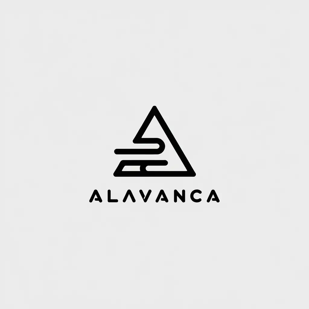 LOGO Design for Alavanca Minimalistic Triangle Hand Symbol for Technology Industry