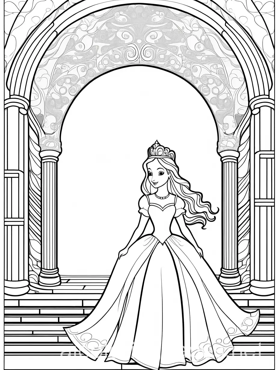 Underground-Princess-Emerges-Coloring-Page-for-Kids