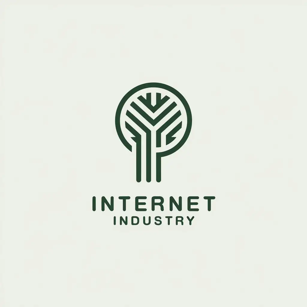 LOGO Design for P Minimalistic Tree Symbol for Internet Industry with Clear Background