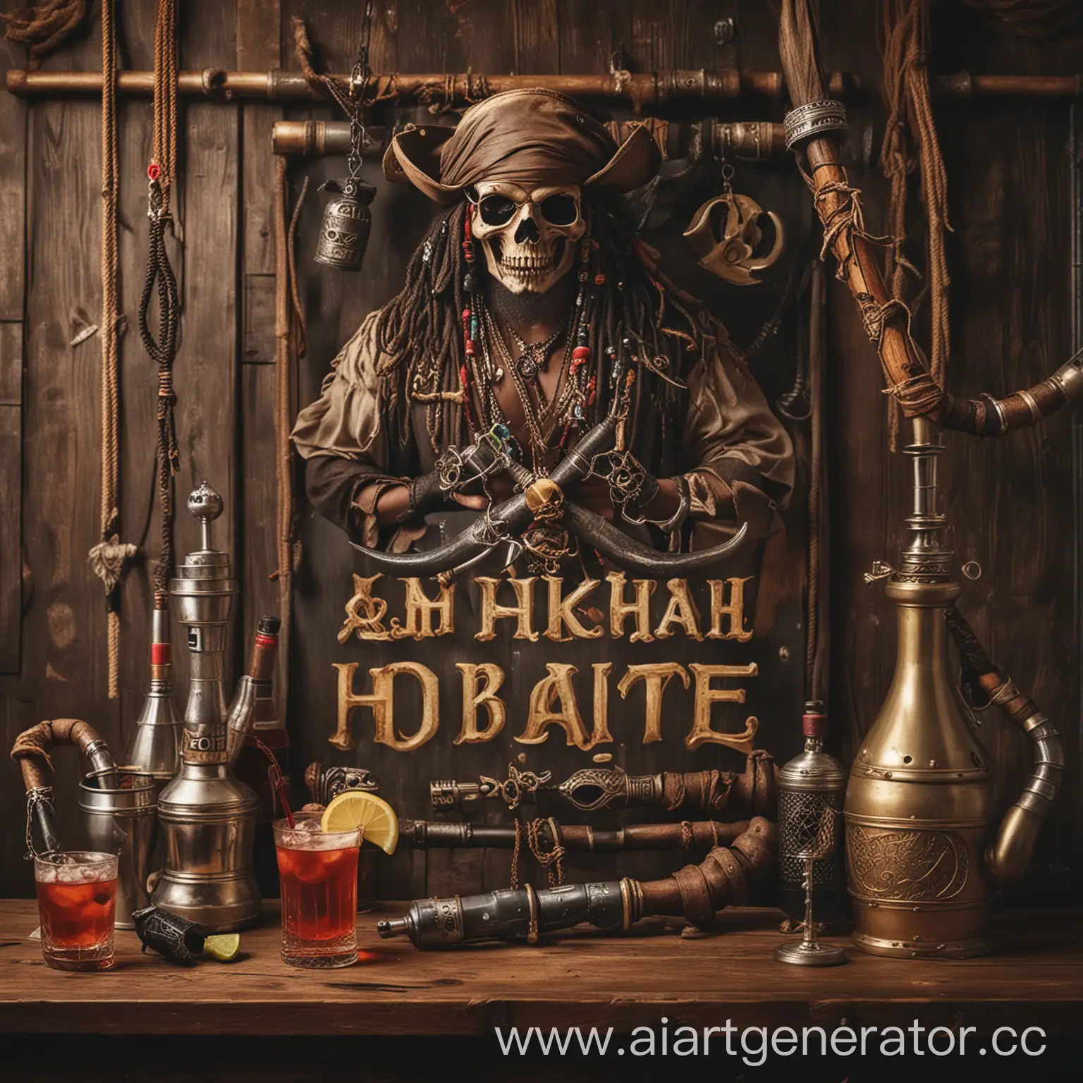 PirateThemed-Bar-with-Alcoholic-Drinks-and-Hookah