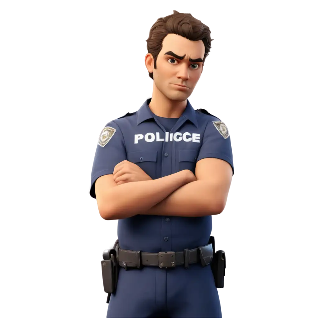 PNG-Image-of-GTA-5-Style-Police-Officer-with-Crossed-Arms-in-Profile