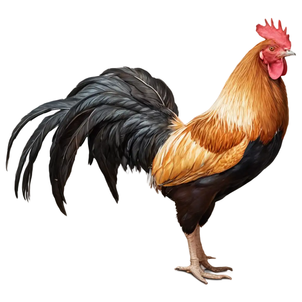 Vibrant-Rooster-PNG-Image-HighQuality-Transparent-Background-for-Versatile-Use