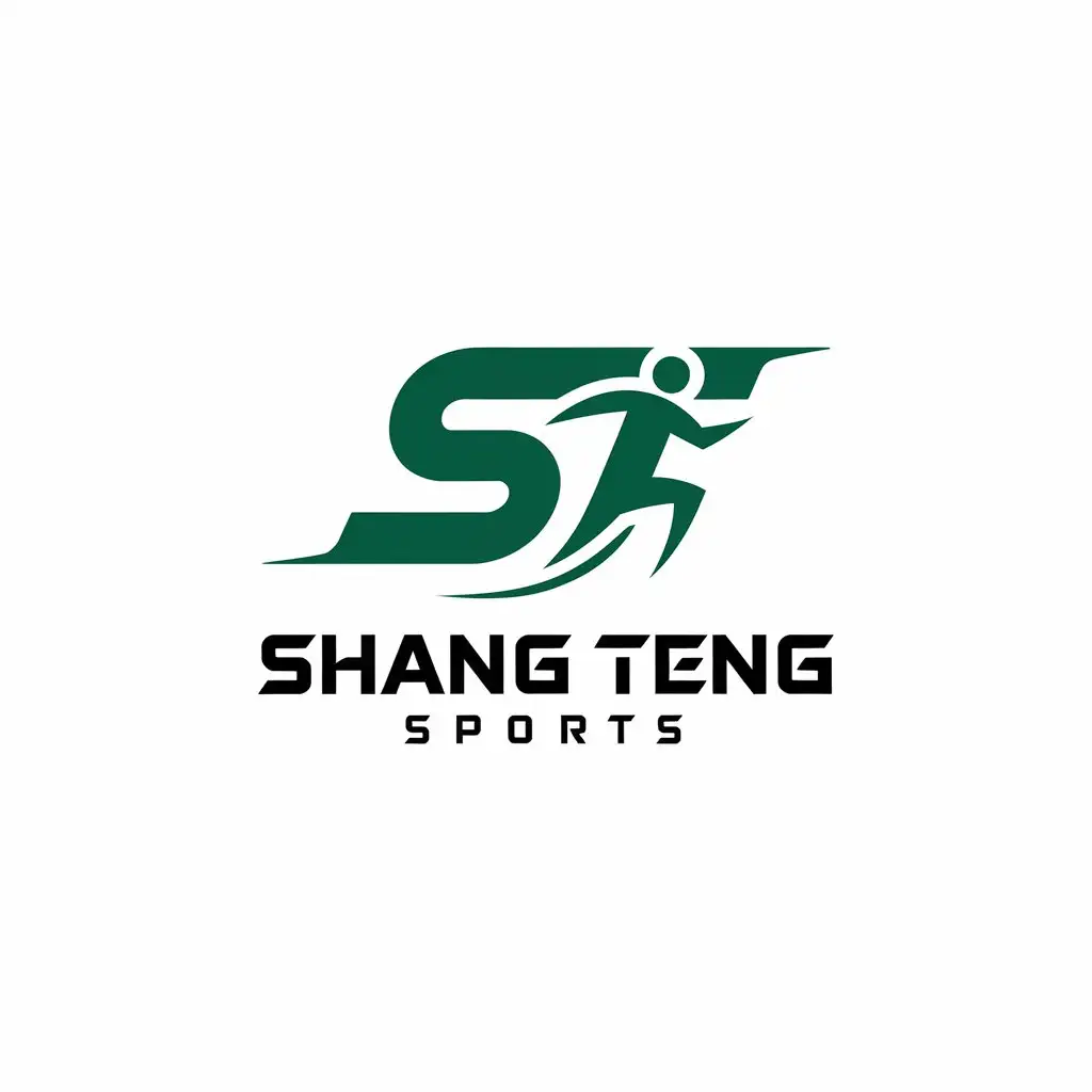 LOGO-Design-for-Shang-Teng-Sports-Vector-Design-with-ST-Run-Symbol