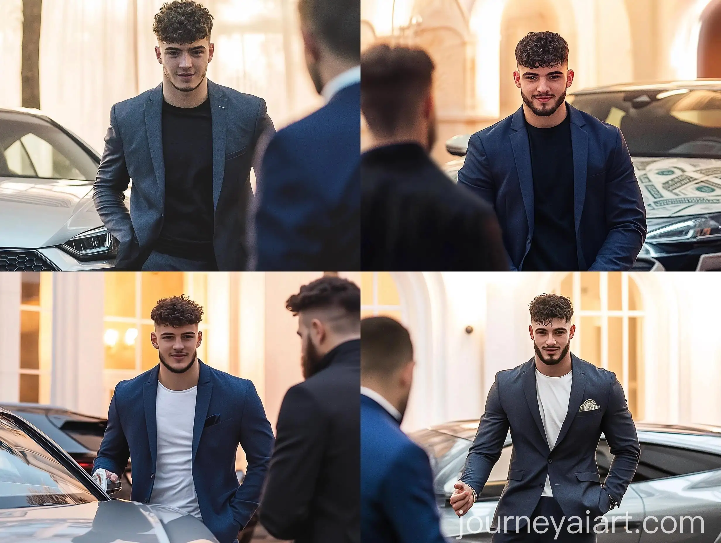 Football-Player-with-Audi-B8-and-Money