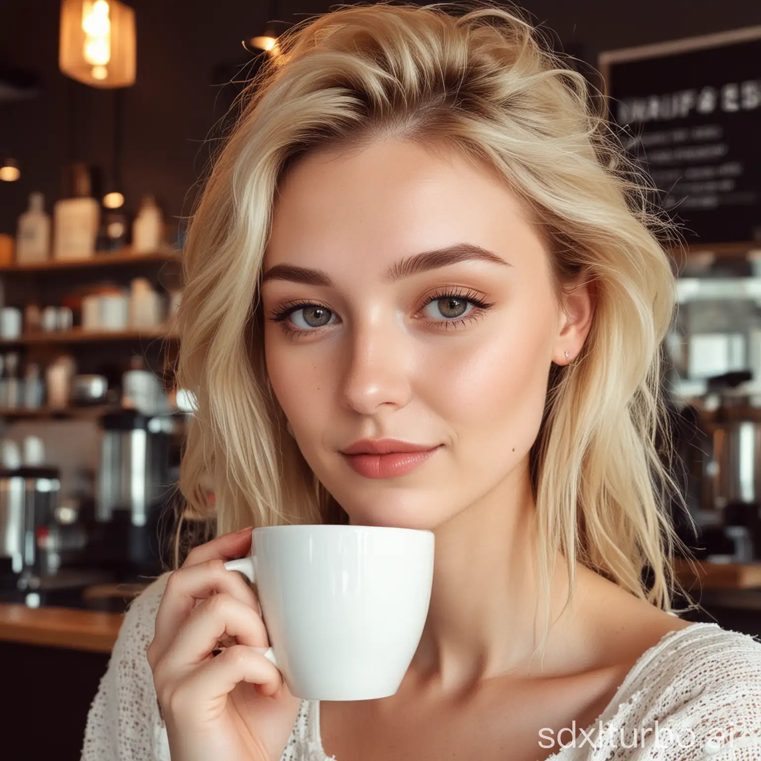 profile picture, coffee shop, fair skinned lady