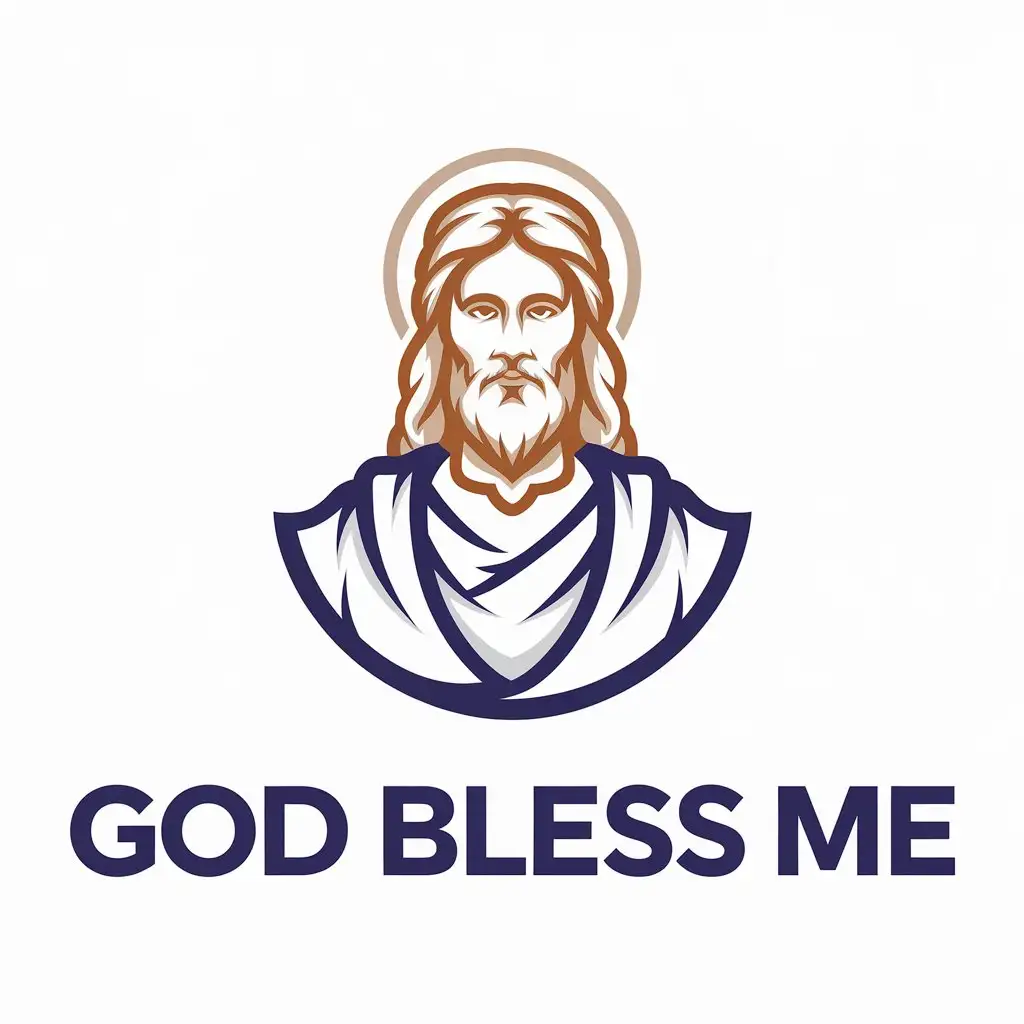 LOGO Design for GOD BLESS ME Vector Logo with Lord Symbol for Religious Industry