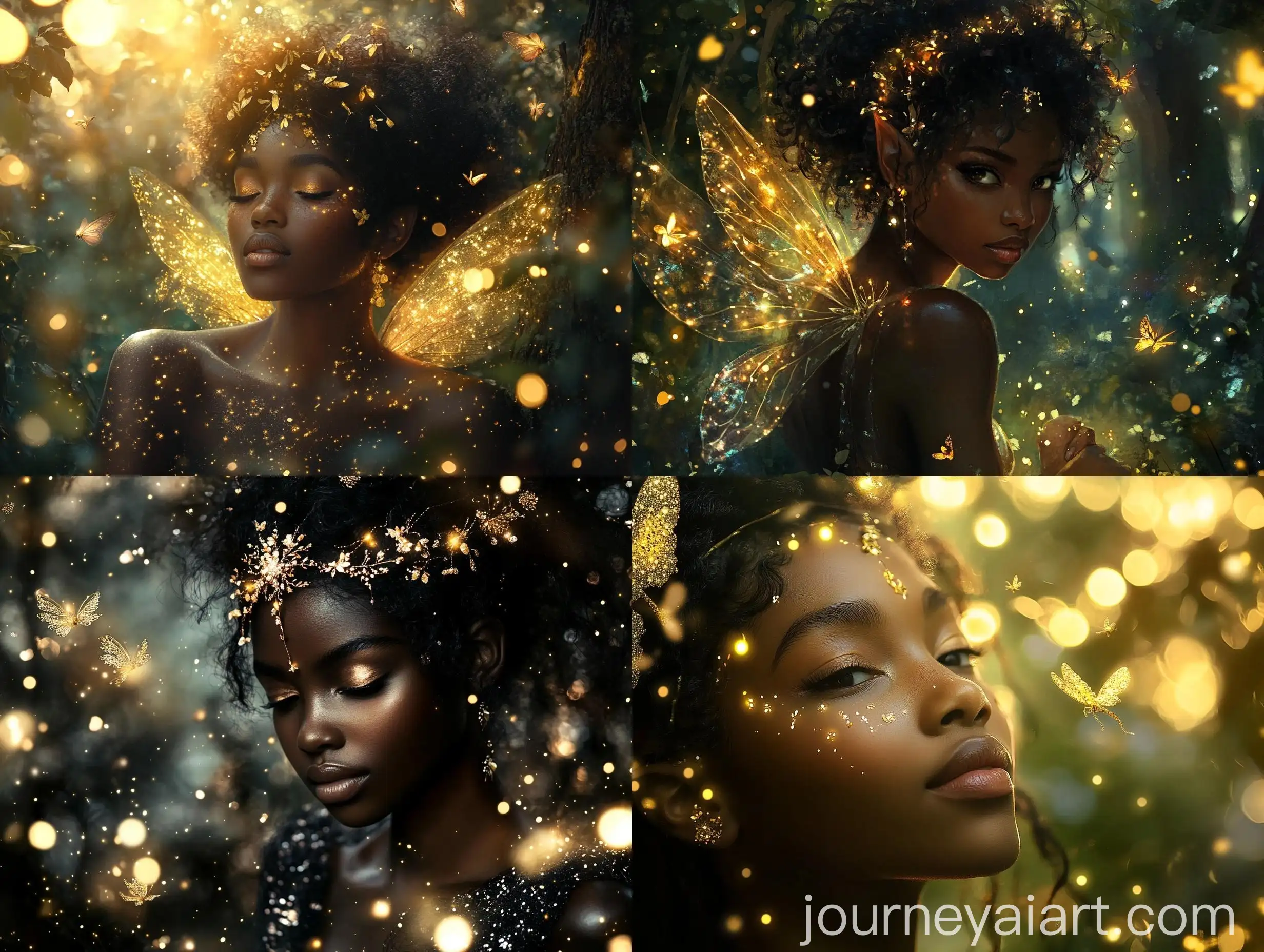 Enchanted-Forest-Fairy-Queen-with-Golden-Lights-and-Pixies