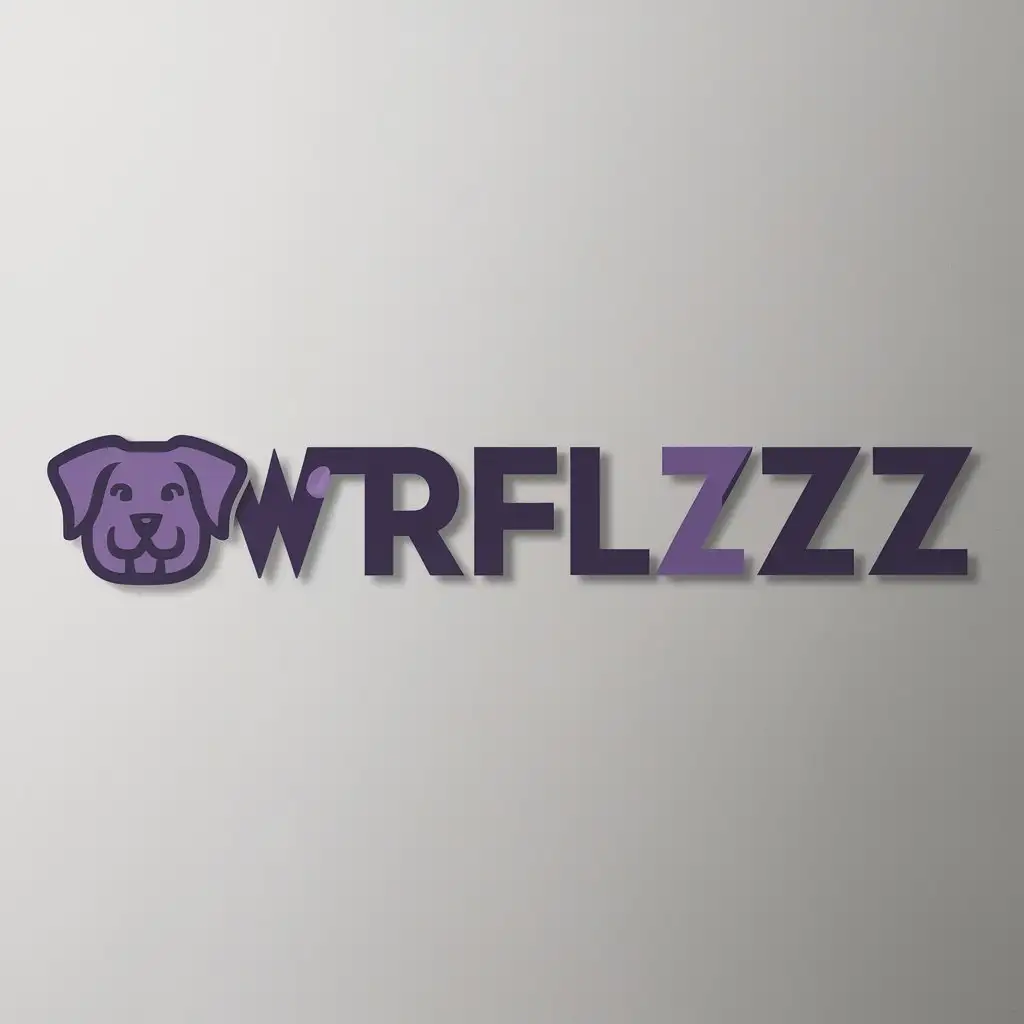 LOGO-Design-For-WTRFLLZZZ-Purple-Dog-Symbol-in-Internet-Industry