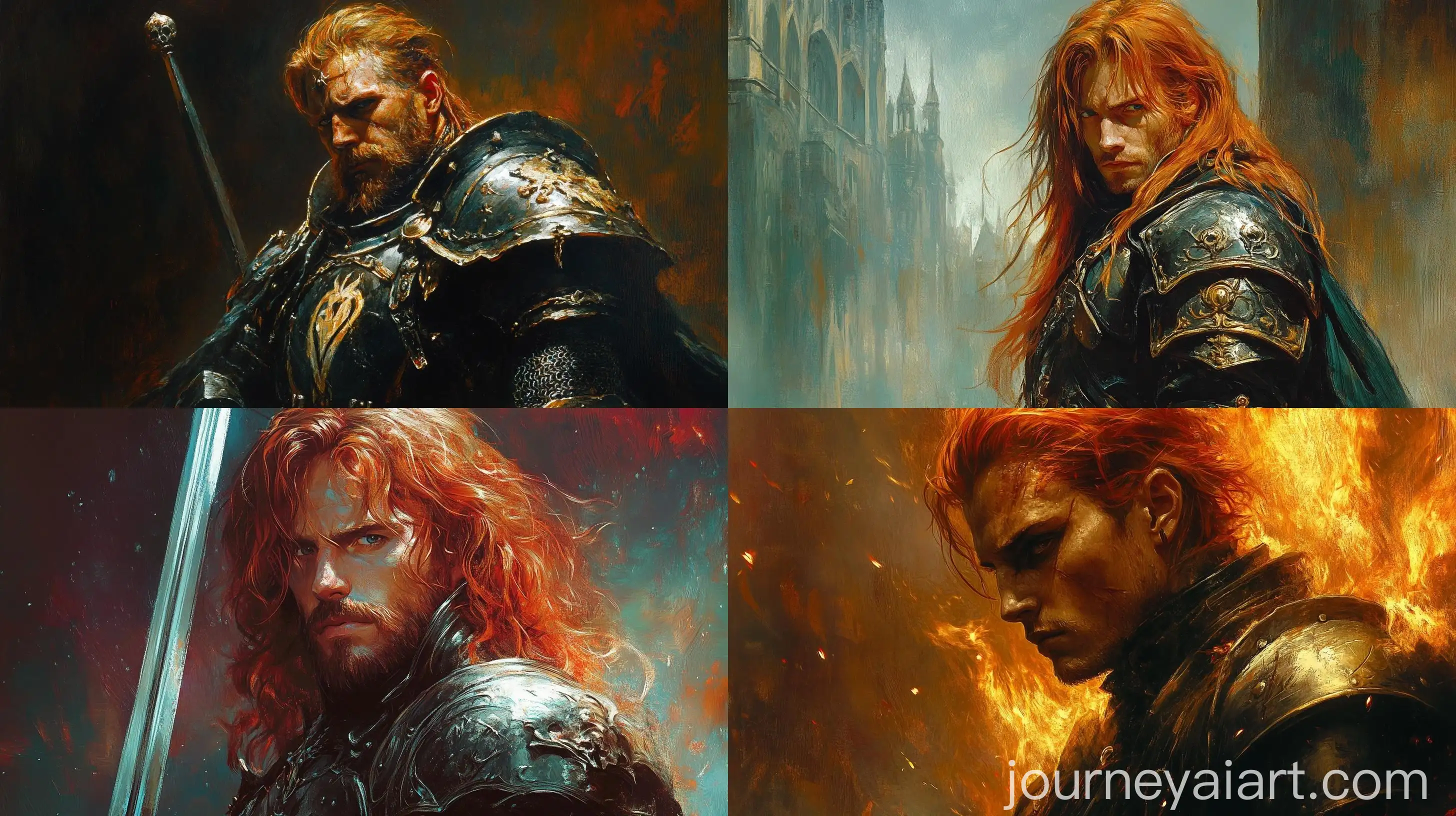 Epic-Dark-Fantasy-Book-Cover-Art-Redhead-Knight-in-Gothic-Armor