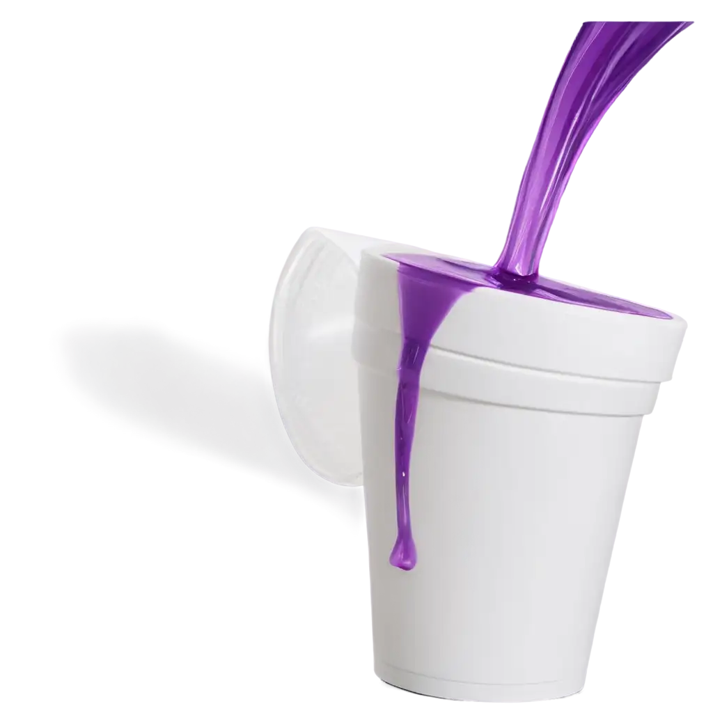 Stylish-PNG-Image-Purple-Liquid-Spilling-from-Styrofoam-Cup