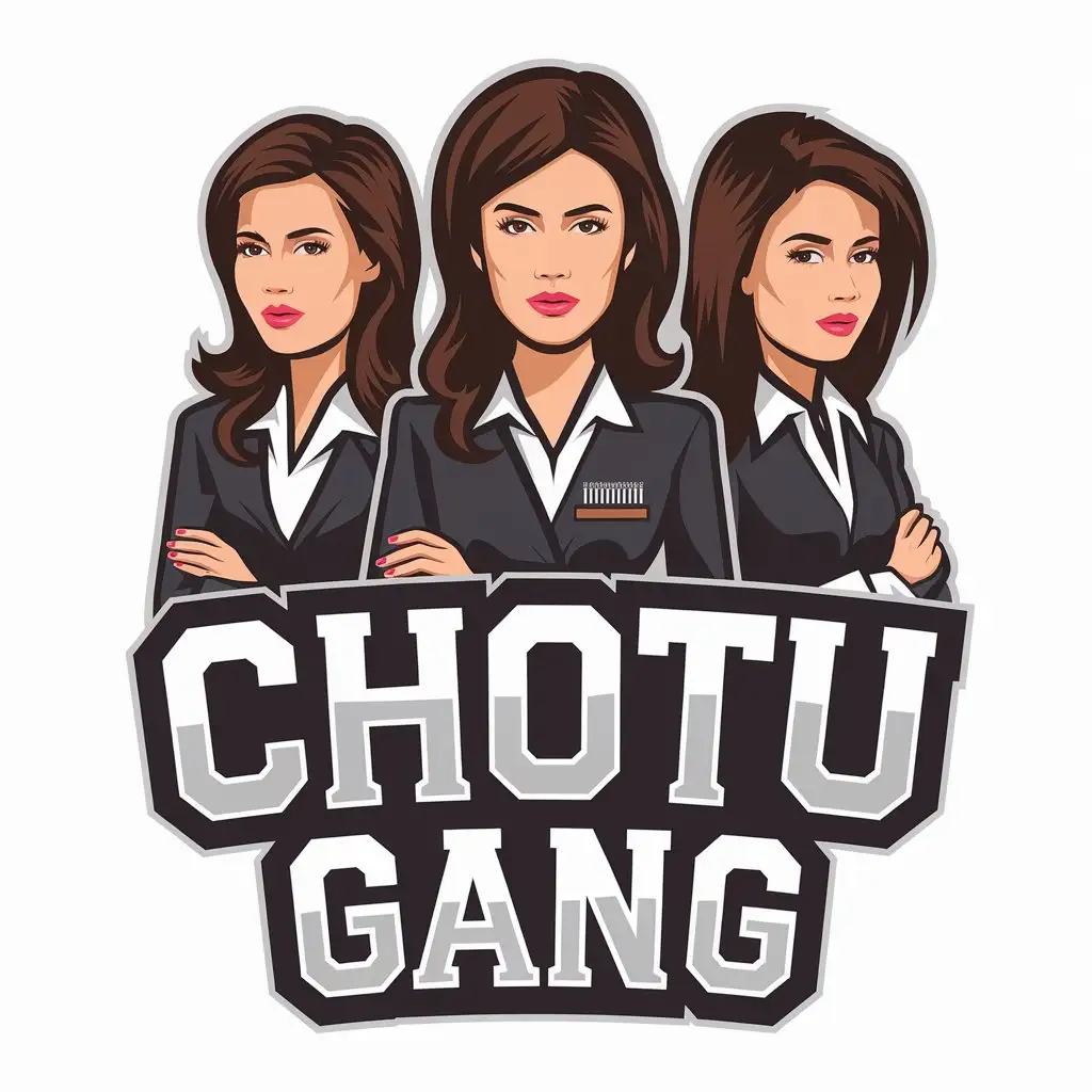 LOGO Design for Chotu Gang Vector Office Girls Theme for Entertainment Industry