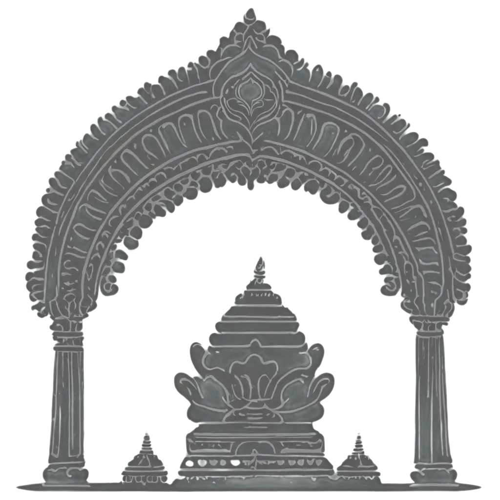 illustration of a south Indian Hindu temple