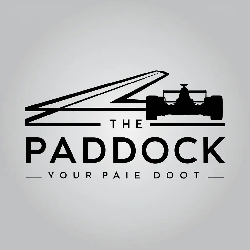 LOGO Design For The Paddock Minimalistic Paddock Next to Racetrack