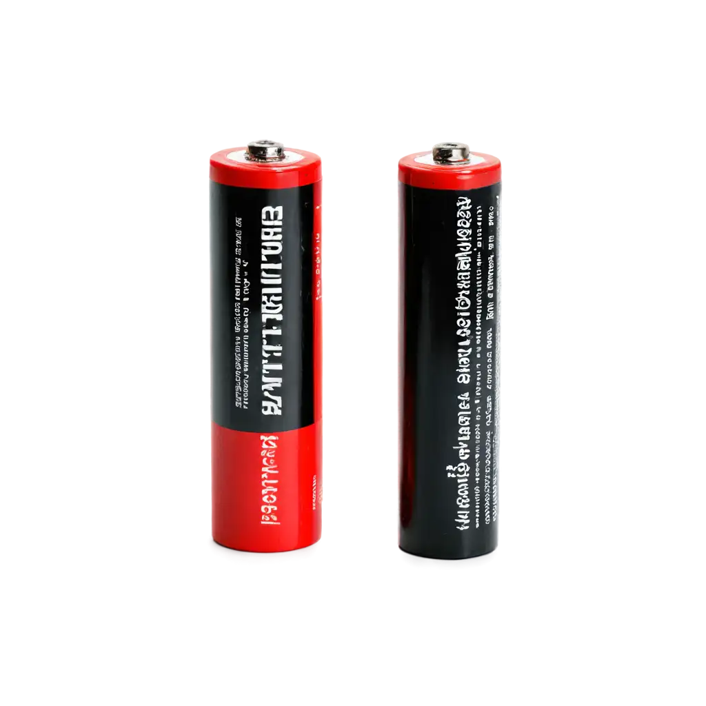 Two-Batteries-Standing-Next-to-Each-Other-HighQuality-PNG-Image-for-Versatile-Use