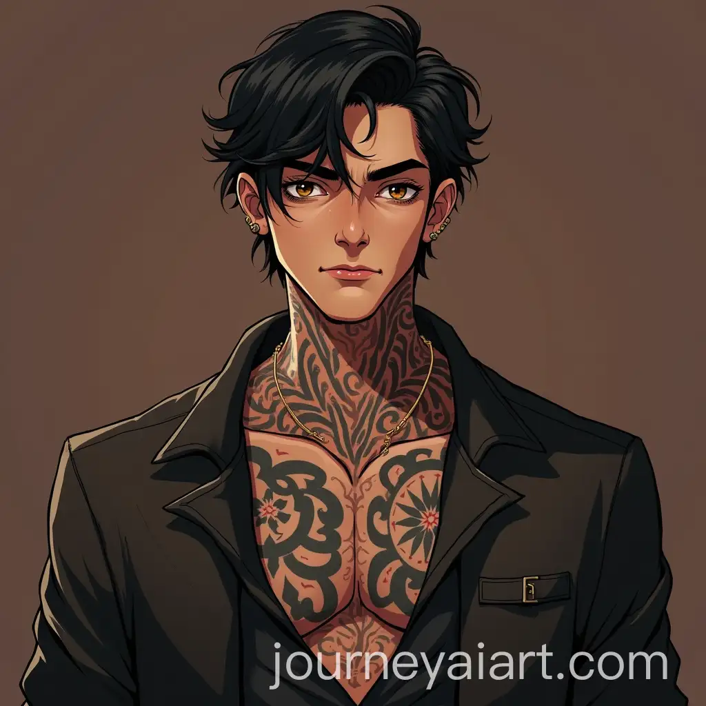 Tough-Model-with-Tattoos-and-Scars-Short-Black-Hair-and-Hazel-Eyes