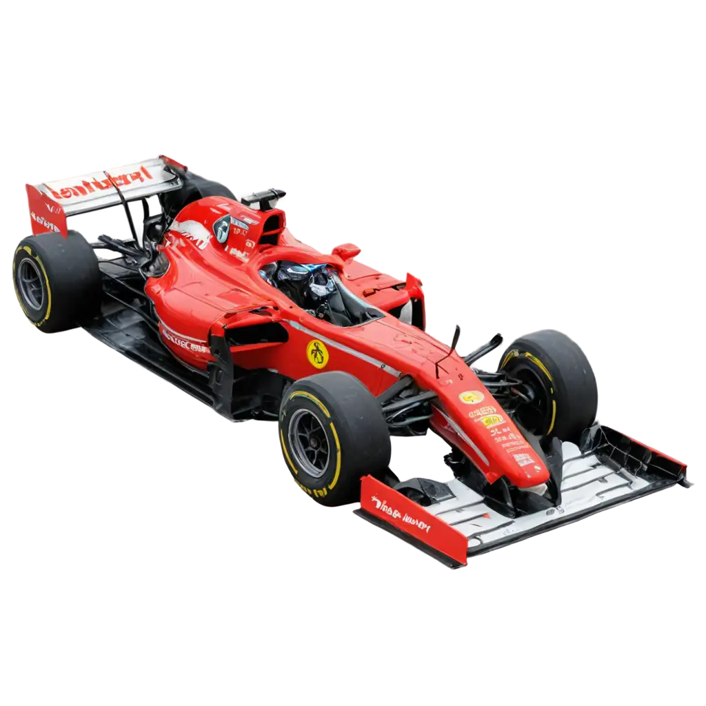 Professional-Red-Formula-One-Race-Car-in-Pit-PNG-Isolated-Transparent-Background