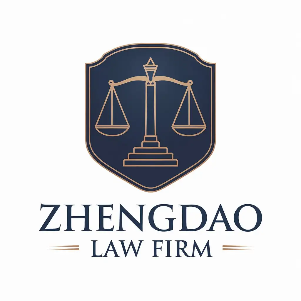 LOGO-Design-for-Zhengdao-Law-Firm-Deep-Blue-Gold-with-Scales-and-Shield-Symbolism