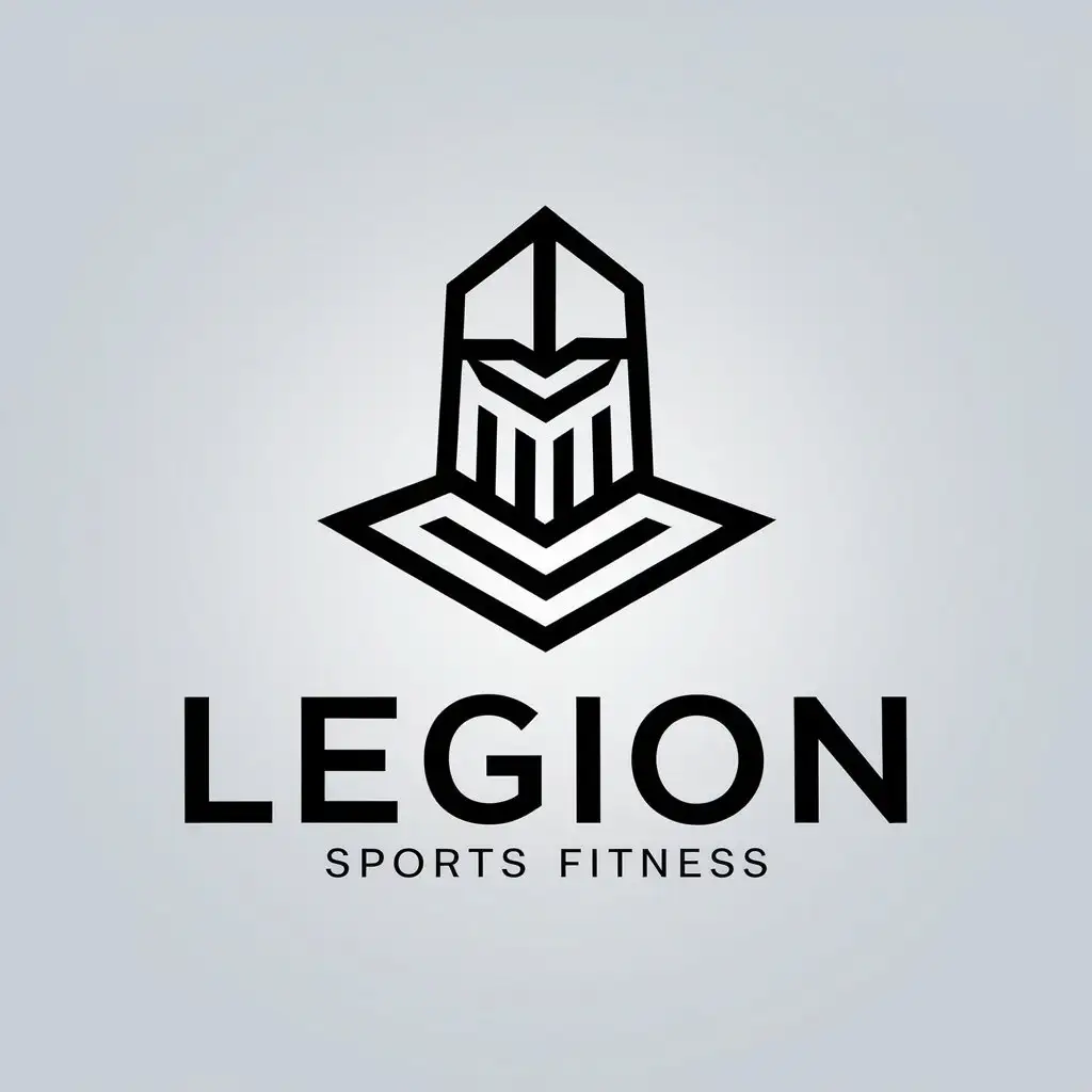 a vector logo design,with the text "Legion", main symbol:knight,Minimalistic,be used in Sports Fitness industry,clear background