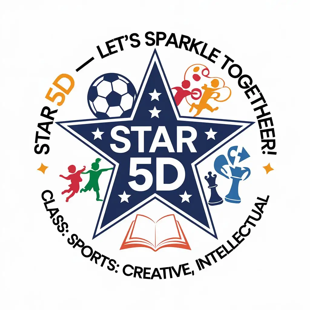 LOGO Design for Star 5D Star Soccer Ball Artists Palette Chess Rook with Intellectual and Creative Theme