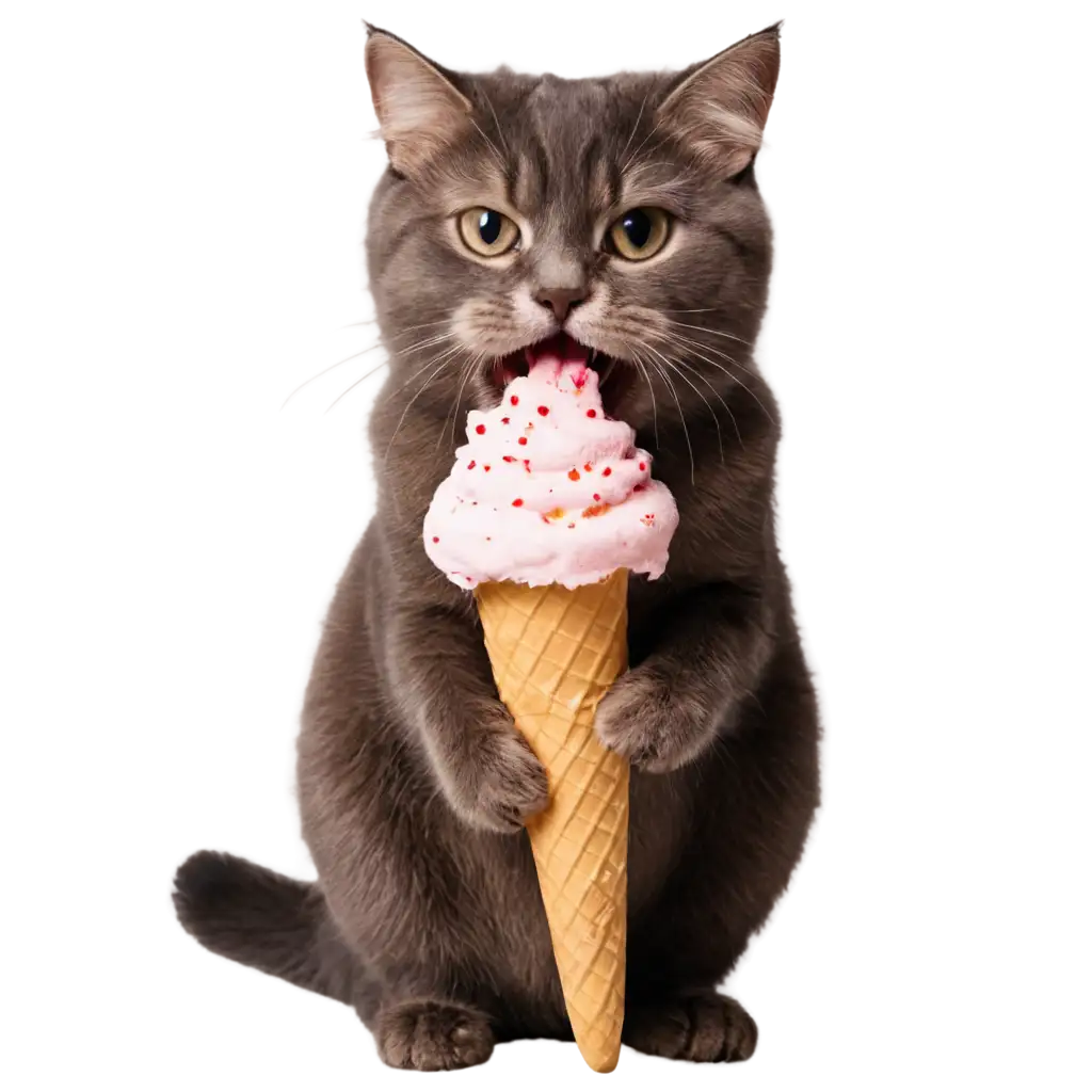 Cat-Eating-Ice-Cream-PNG-HighQuality-Transparent-Image-for-Creative-Projects