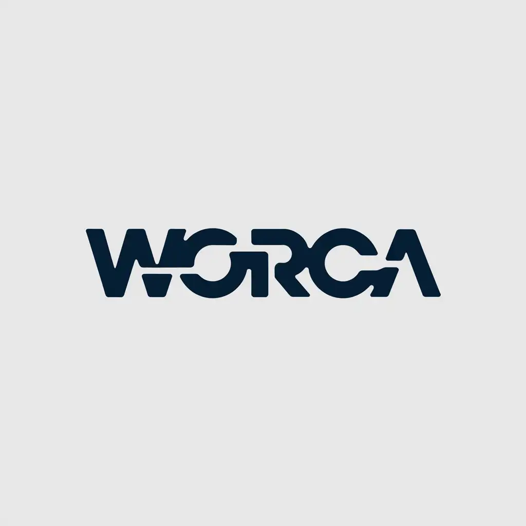 LOGO Design for WORCA Modern Automotive Style with Bold Text and Minimalist Symbol