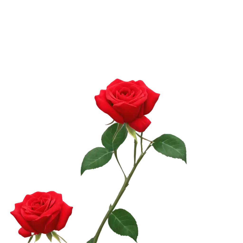 Beautiful-Rose-PNG-with-Lush-Green-Leaves-High-Quality-for-Transparent-Backgrounds