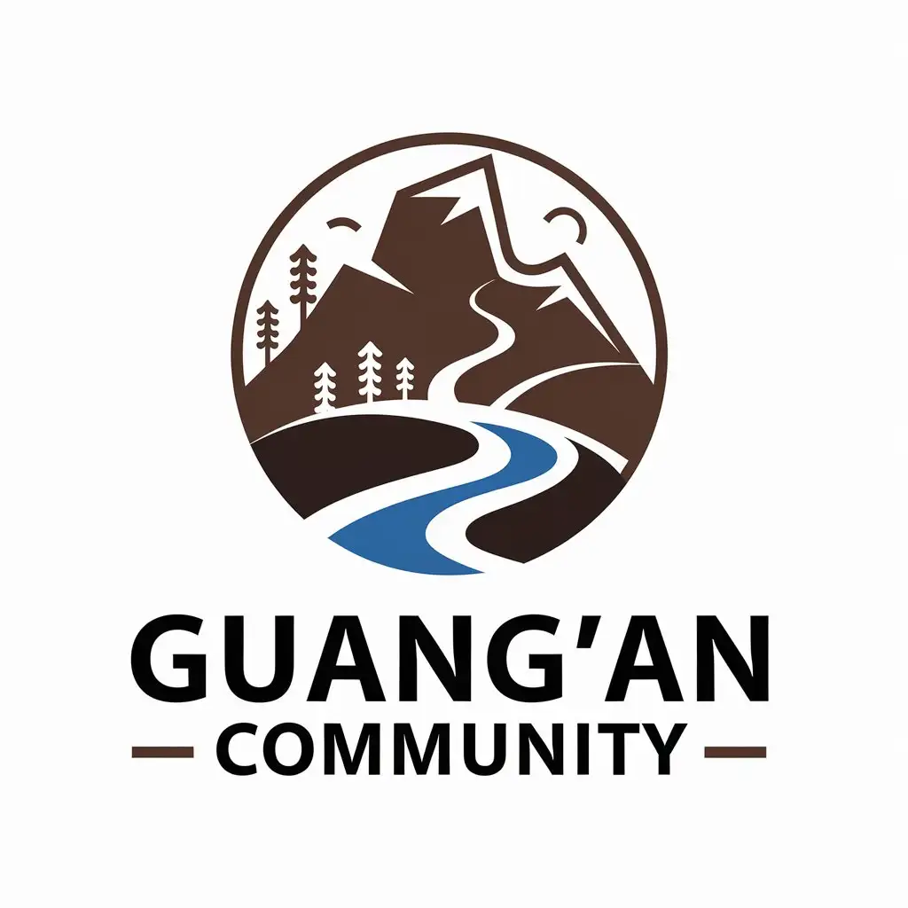 LOGO-Design-for-Guangan-Community-CommunityCentric-Emblem-with-Modern-Appeal