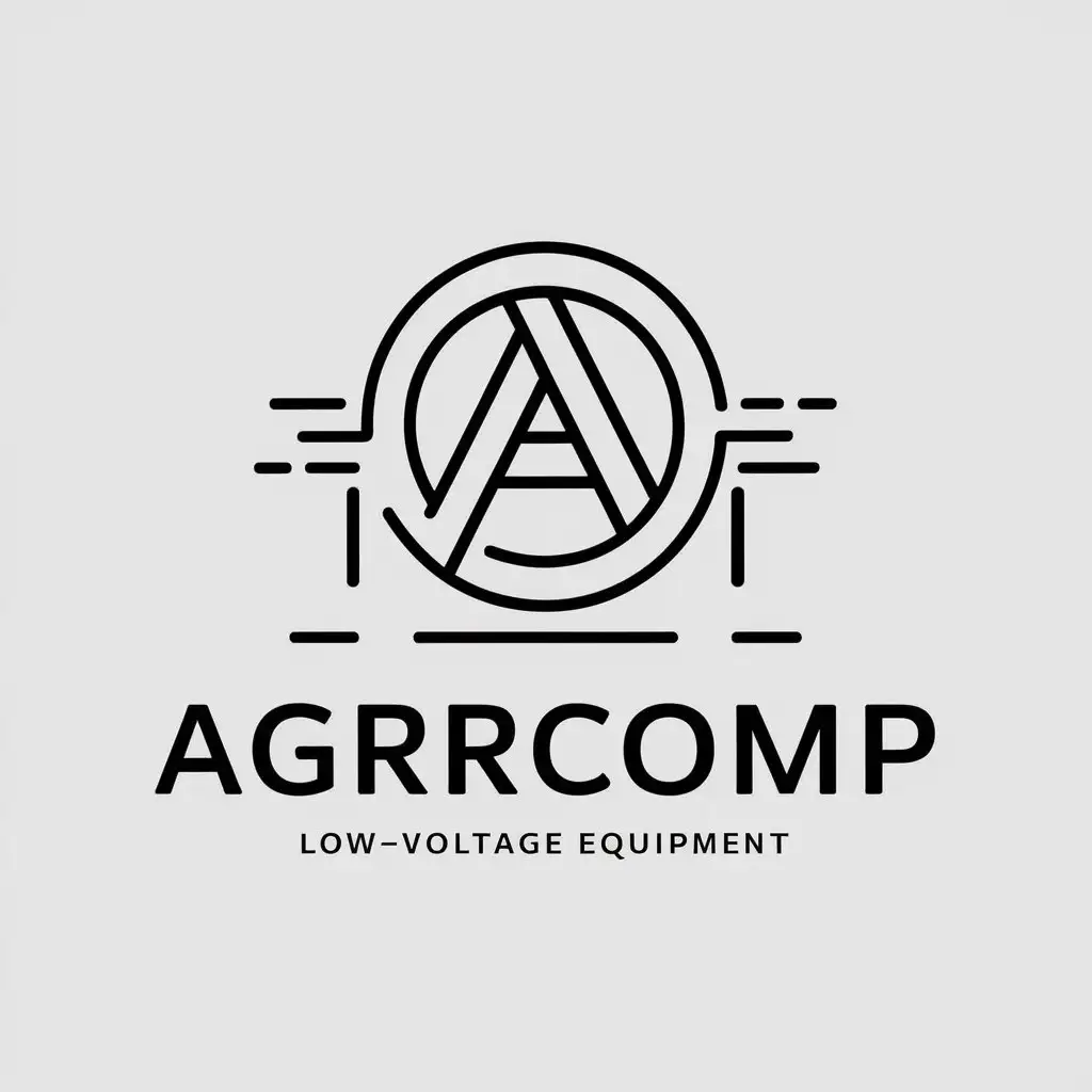 a vector logo design,with the text "agrcomp", main symbol:Low-voltage equipment,Moderate,be used in Technology industry,clear background