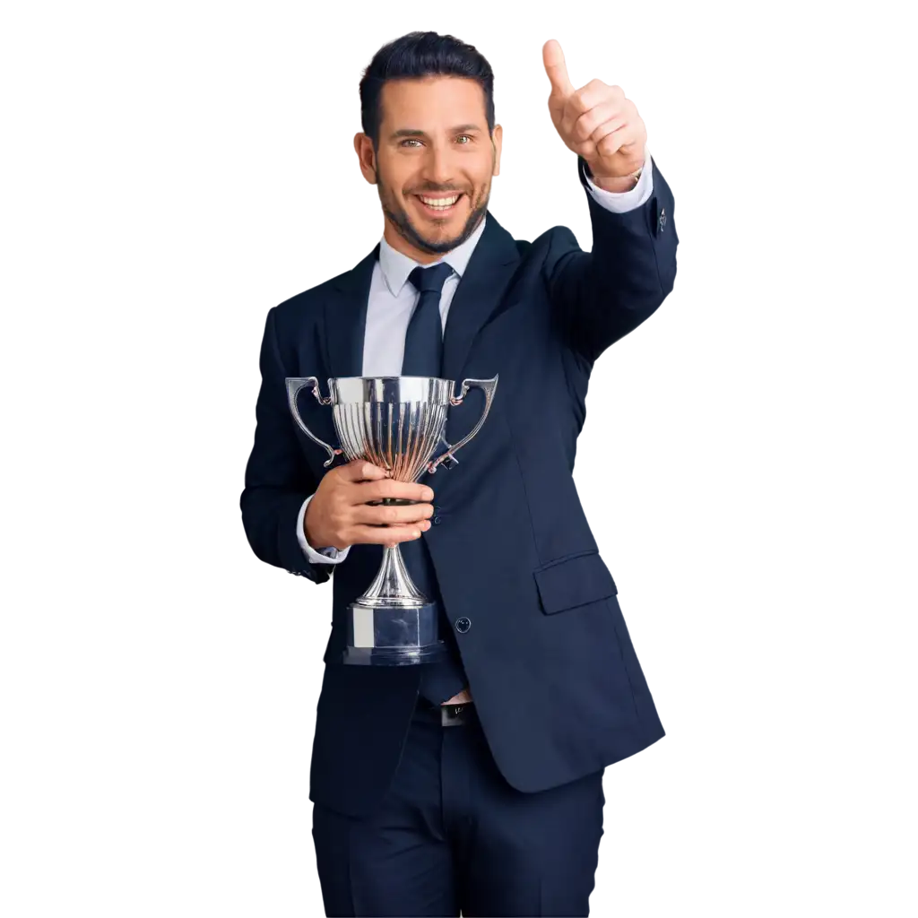 Big-Trophy-in-Hand-PNG-Image-Man-in-Black-and-White-Coat-Suit