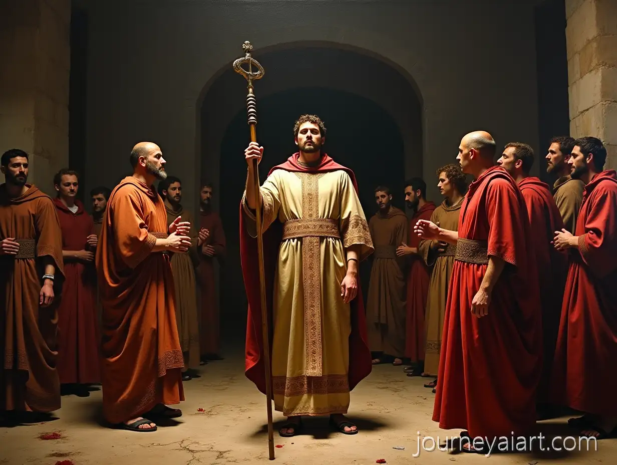 Dramatic-MartMartyrdom-of-San-Fermnyrdom-of-San-Fermn-in-an-Archaic-Roman-Setting