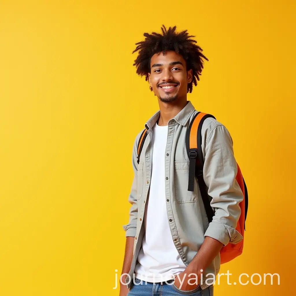 Young-University-Student-Promoting-Language-School-in-Barcelona-with-Minimalistic-Design