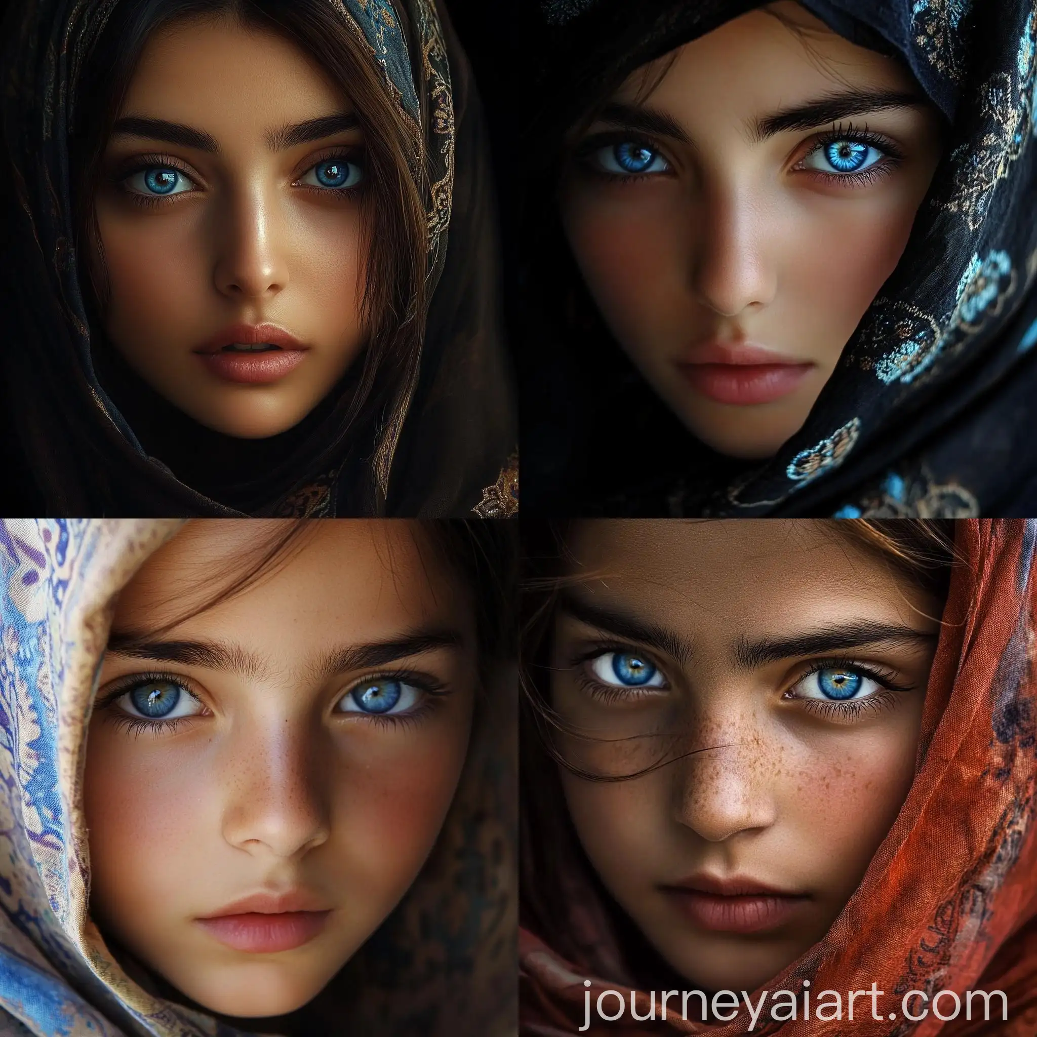 Iranian-Girl-with-Striking-Blue-Eyes