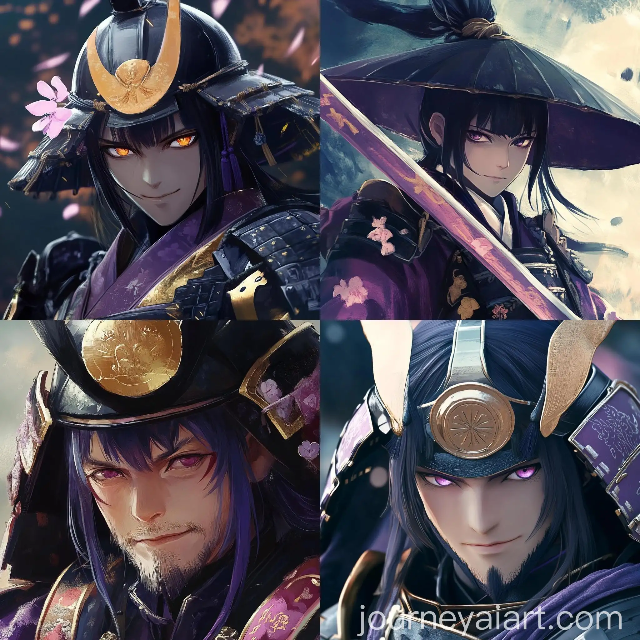 Raiden-Shogun-Character-Illustration-with-Traditional-Japanese-Armor-and-Lightning-Effects