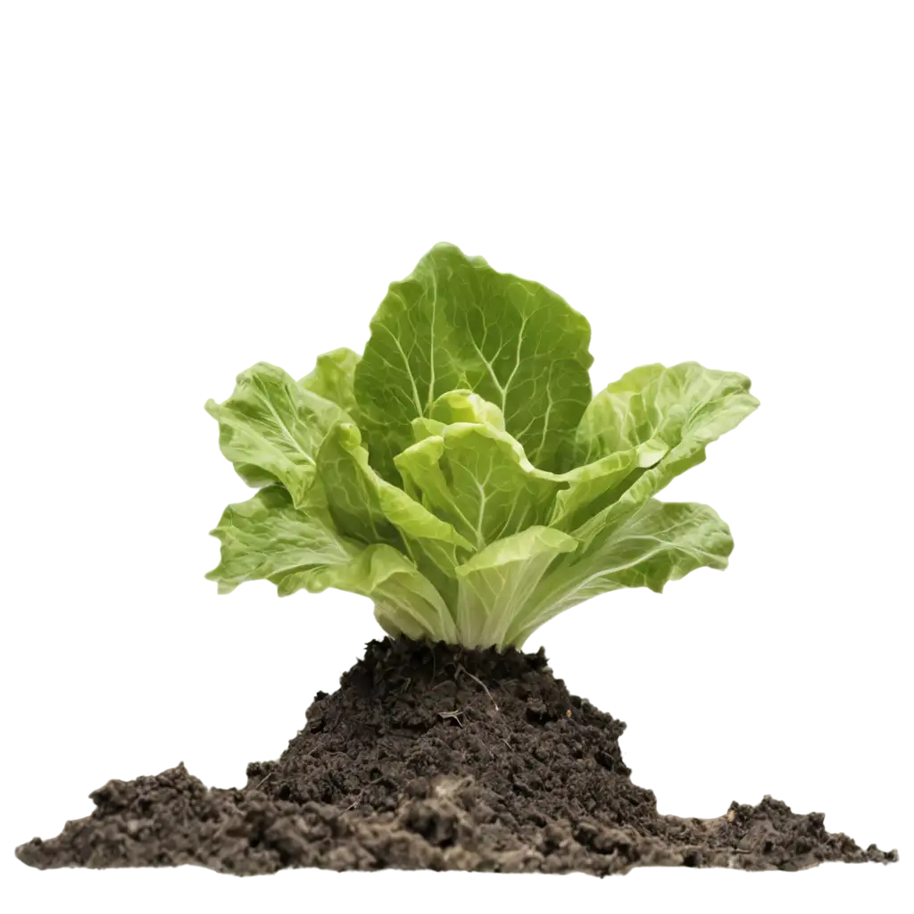 Lettuce-Growing-on-the-Ground-PNG-Image-HighQuality-Transparent-Image-for-Multiple-Uses