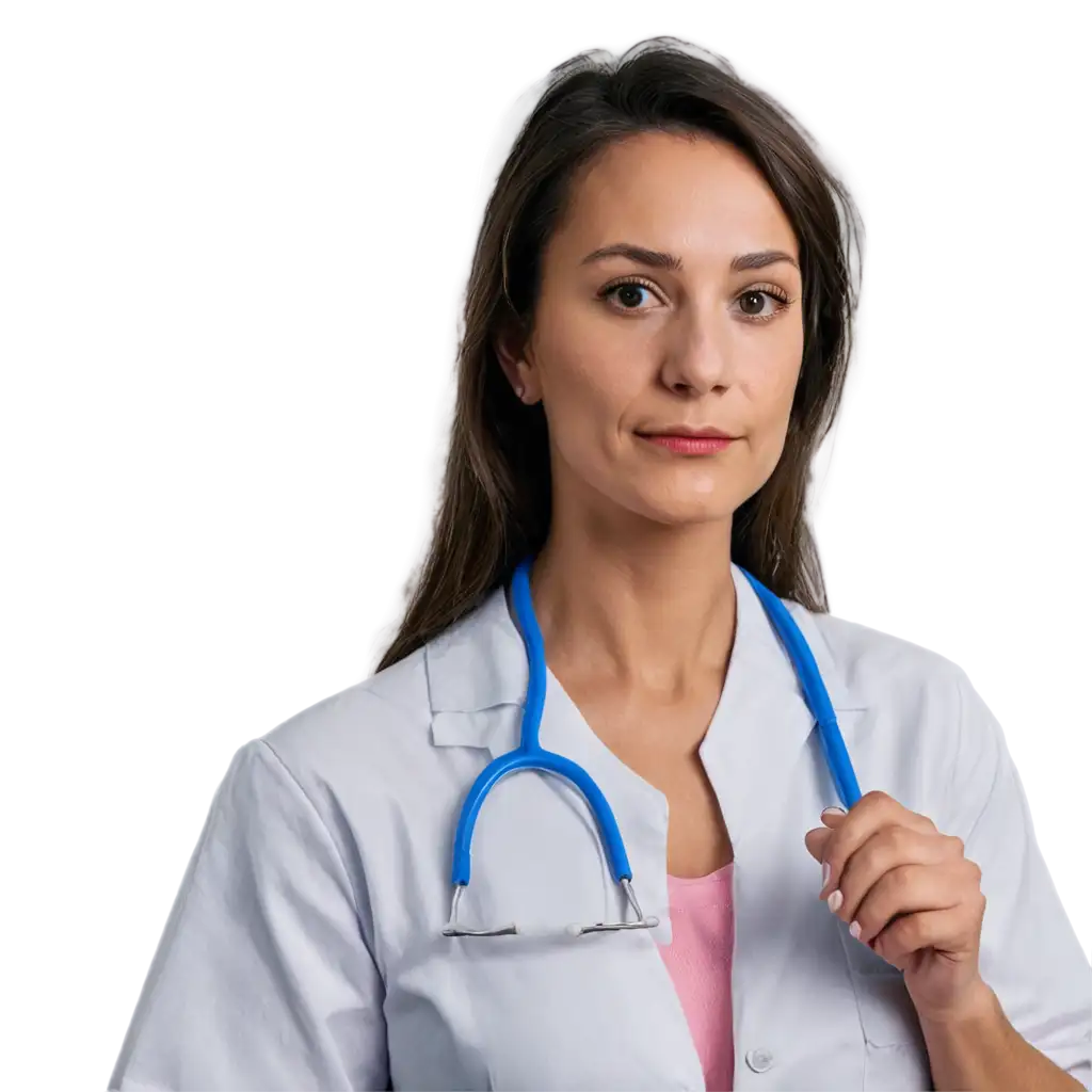 PNG-Image-of-a-Female-Doctor-with-Dramatic-Lighting