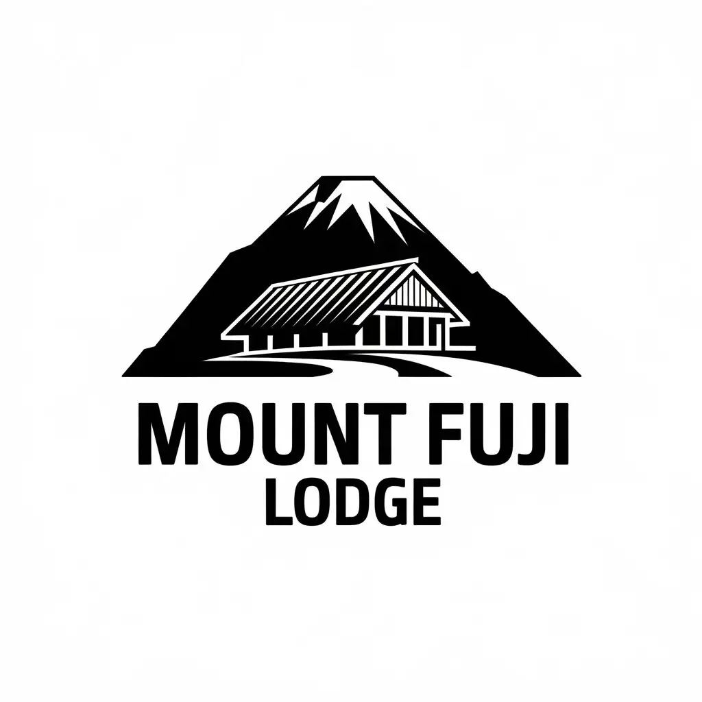 LOGO Design for Mount Fuji Lodge Vector Design with Mountain Symbol for Travel Industry