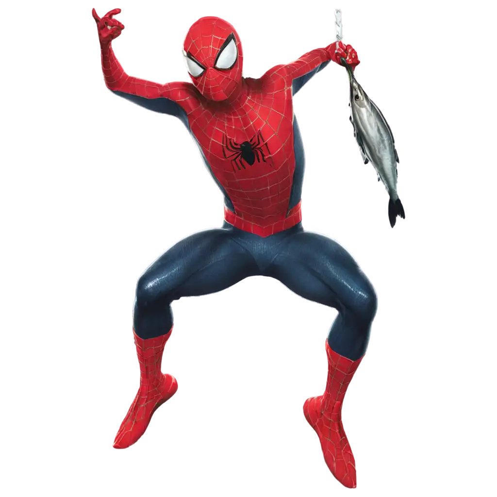 Spiderman-Mounting-Mackerel-PNG-HighQuality-Image-for-Creative-Use