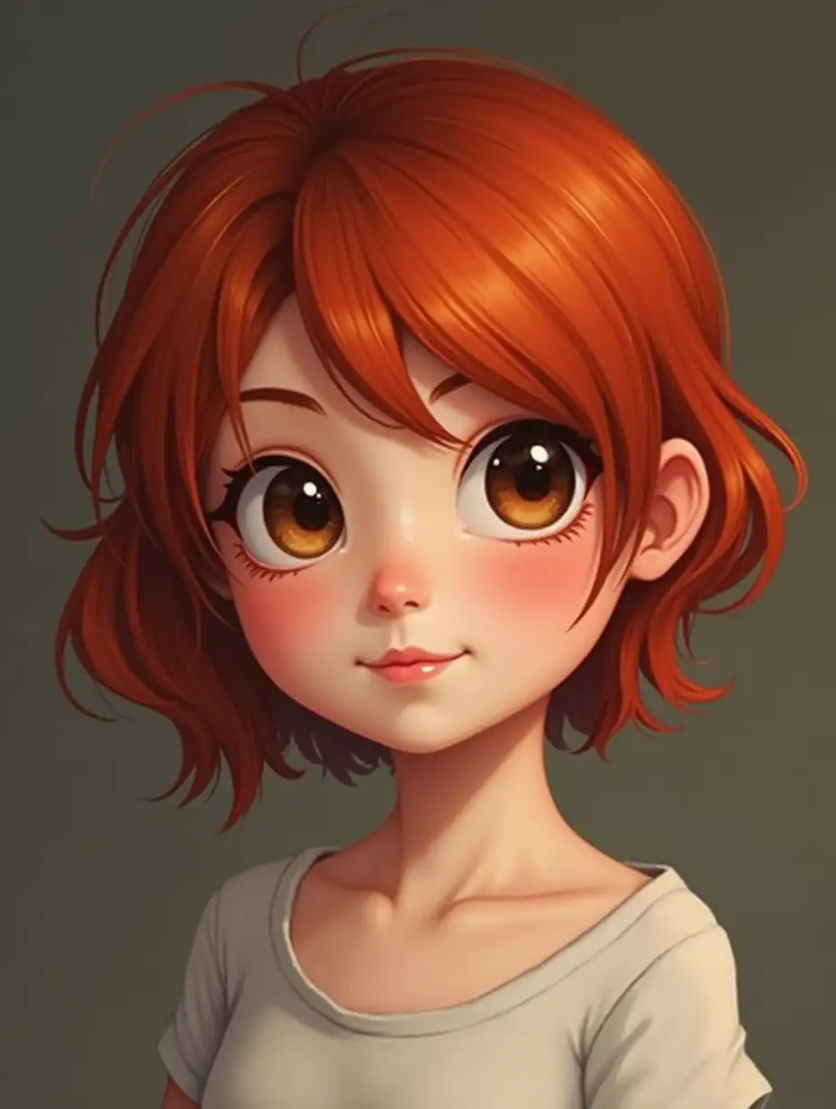 red hair, short stature, brown eyes, fair skin