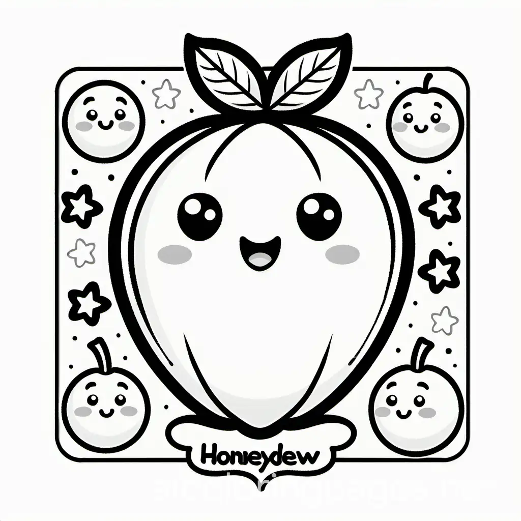 Kawaii-Honeydew-Coloring-Page-for-Children