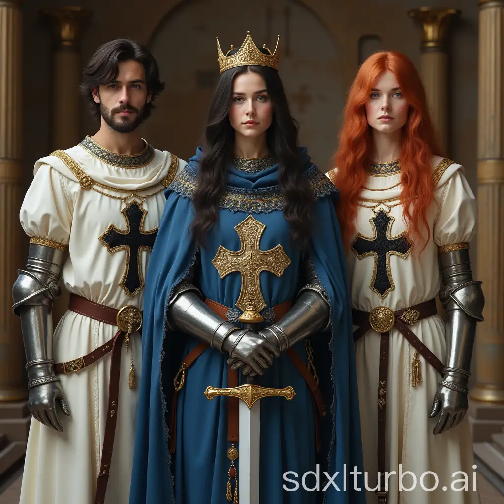 German-Female-Knights-in-Royal-Palace-with-Jerusalem-Crosses