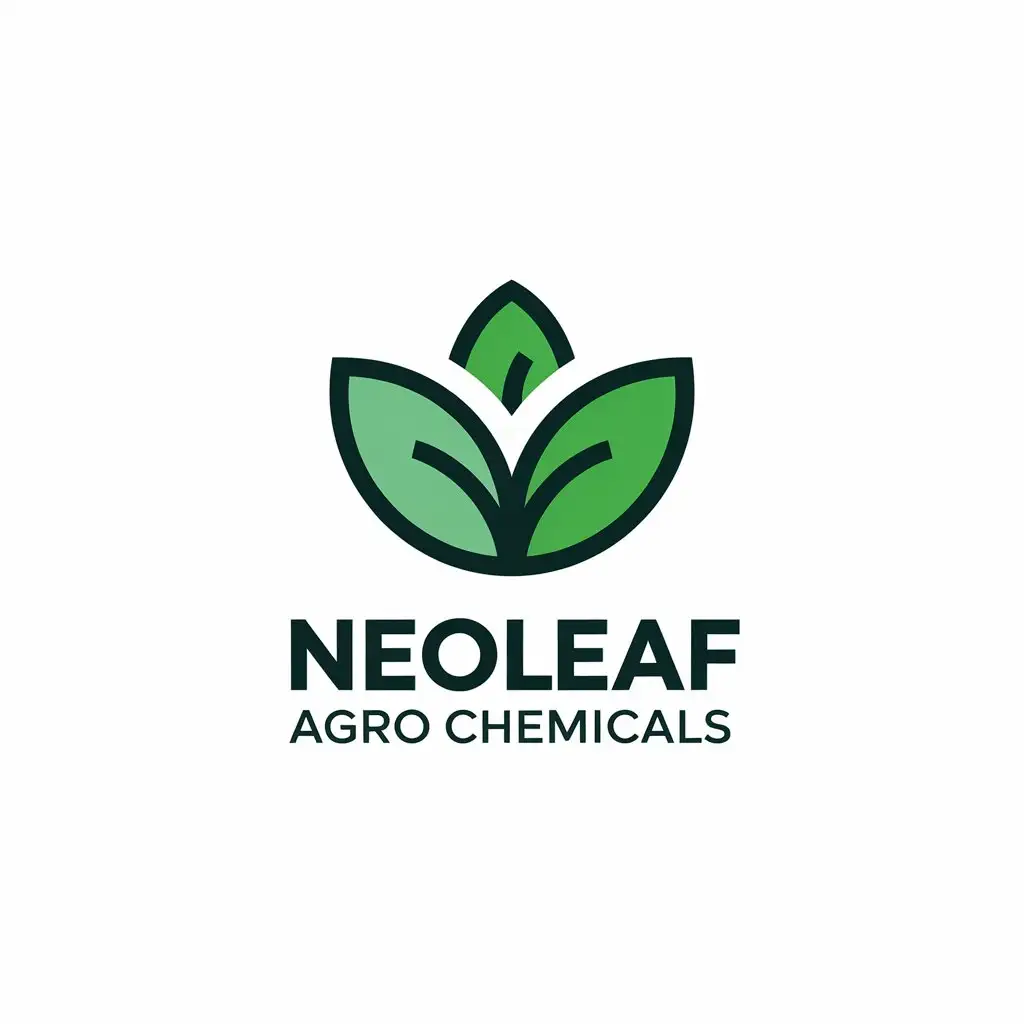 LOGO Design for NeoLeaf Agro Chemicals Green Leaf Symbol on a Clear Background