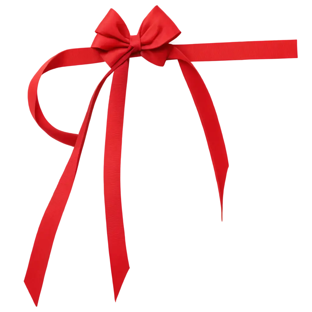 HighQuality-PNG-of-Red-Bow-with-Long-Ends-Perfect-for-Design-and-Branding