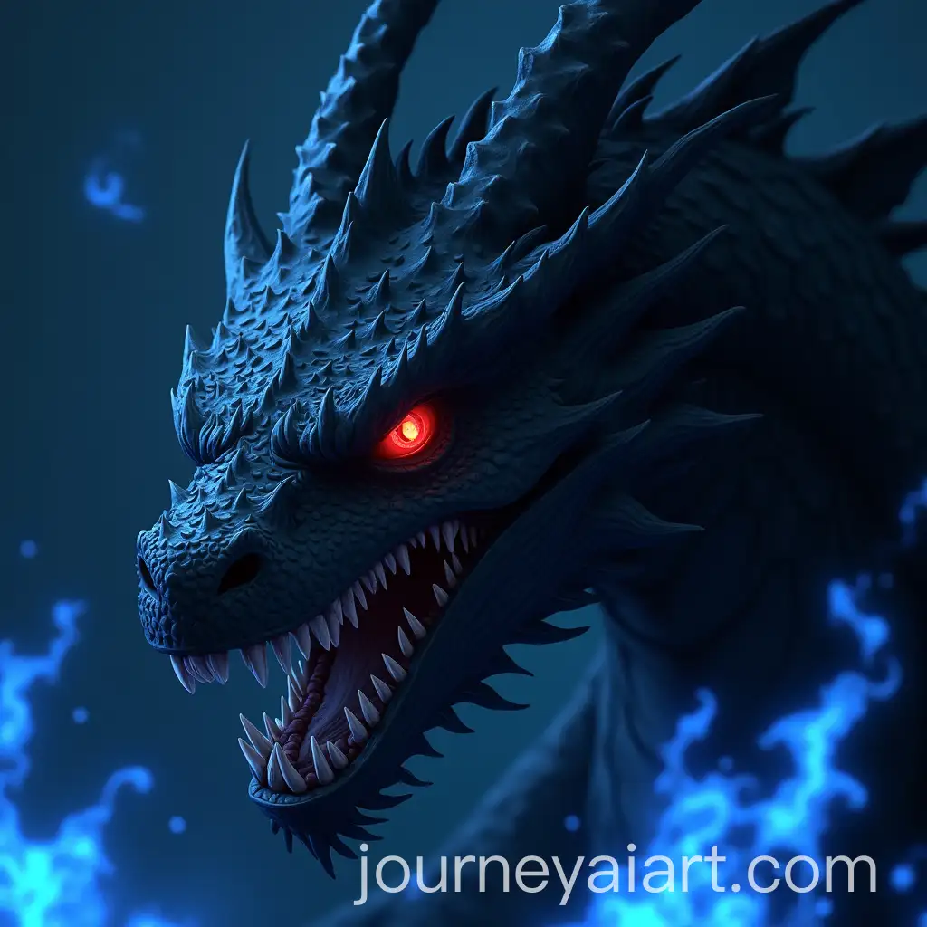 Menacing-Black-Dragon-Breathing-Blue-Flames-in-Anime-Style